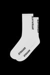 Attaquer | Vertical Logo Socks | White